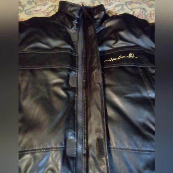 MAKAVELI BRANDED (TUPAC) Signature Series Hooded Faux Leather Coat Men's M Brown - Picture 3 of 13